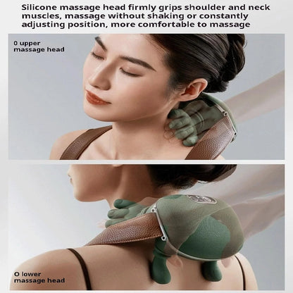 Smart Finger Pressure Neck Massager – Electric Deep Kneading Heated Back & Shoulder Massager Pain Relief Relaxation Device for Home, Office & Car