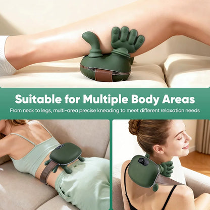 Smart Finger Pressure Neck Massager – Electric Deep Kneading Heated Back & Shoulder Massager Pain Relief Relaxation Device for Home, Office & Car