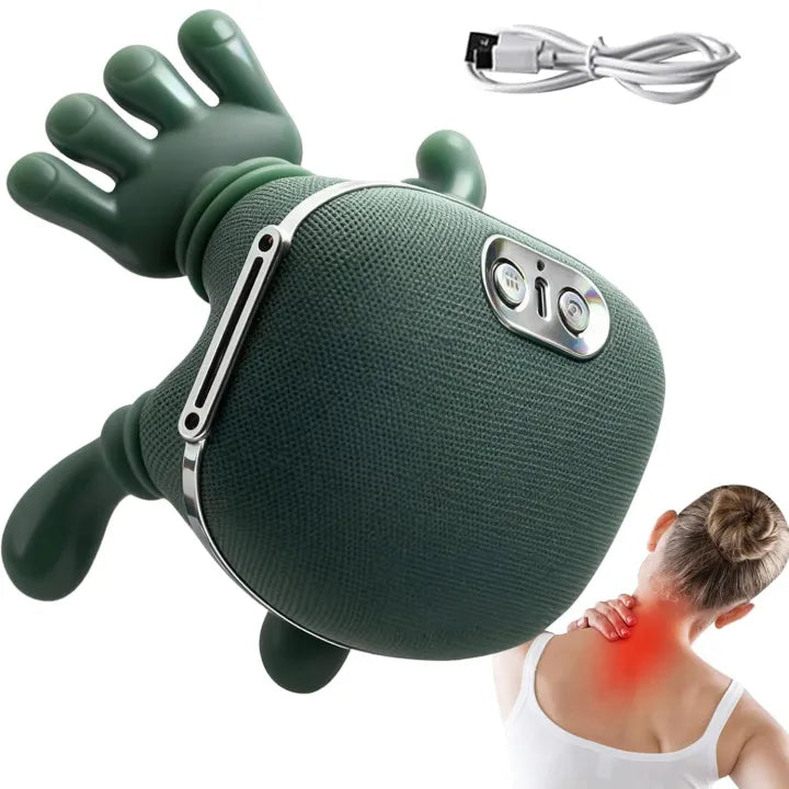 Smart Finger Pressure Neck Massager – Electric Deep Kneading Heated Back & Shoulder Massager Pain Relief Relaxation Device for Home, Office & Car