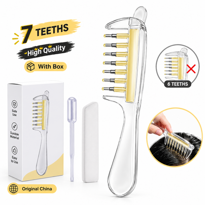 7 Teeth Scalp Applicator Comb with Liquid Dispenser Hair Oil & Serum Applicator Comb Scalp Massager for Hair Care & Scalp Treatment