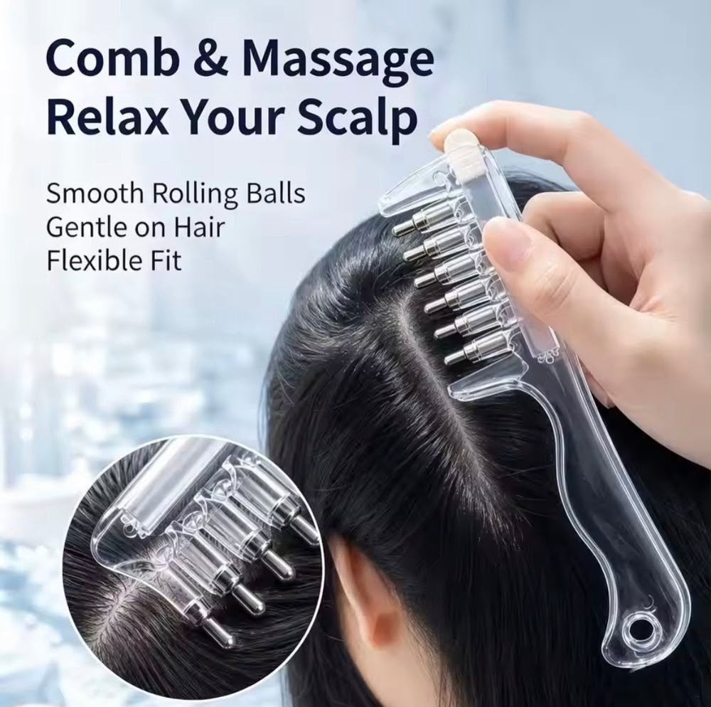 7 Teeth Scalp Applicator Comb with Liquid Dispenser Hair Oil & Serum Applicator Comb Scalp Massager for Hair Care & Scalp Treatment