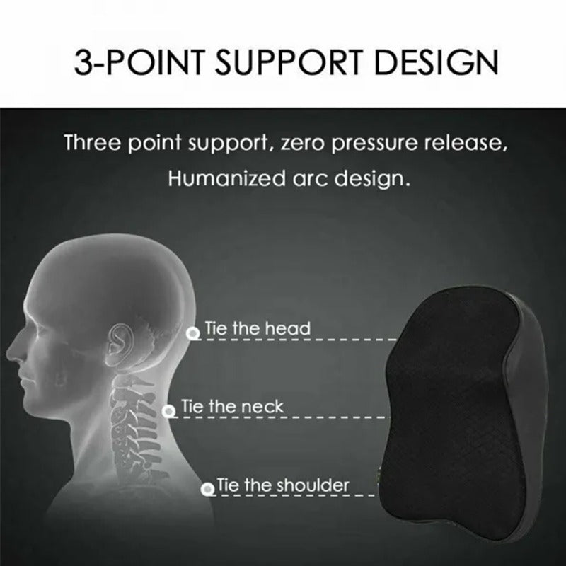 Car Seat Neck Rest Pillow Memory Foam Headrest Cushion for Car & Travel