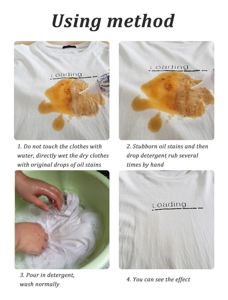Oil Stain Remover for Clothes Fast-Acting Fabric Spot Cleaner, 100ml