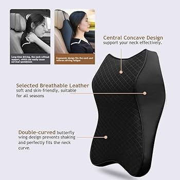 Car Seat Neck Rest Pillow Memory Foam Headrest Cushion for Car & Travel