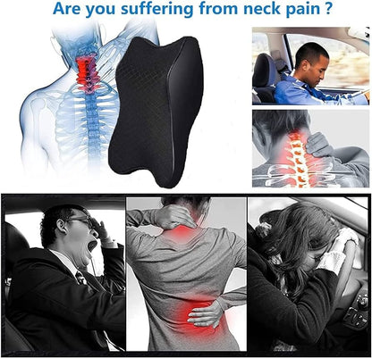 Car Seat Neck Rest Pillow Memory Foam Headrest Cushion for Car & Travel